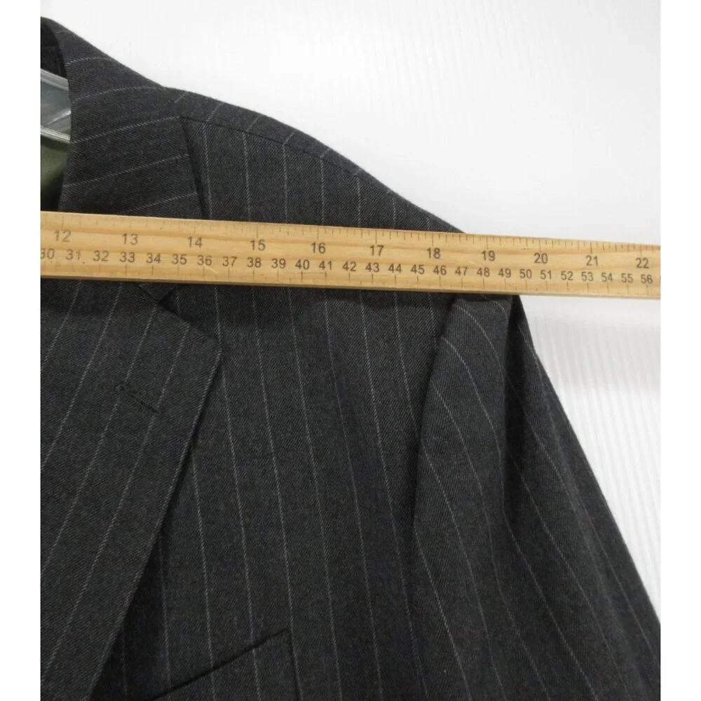 Charles Tyrwhitt Sport Coat 44 L Blazer Wool Pinstripe Jacket Slim Fit